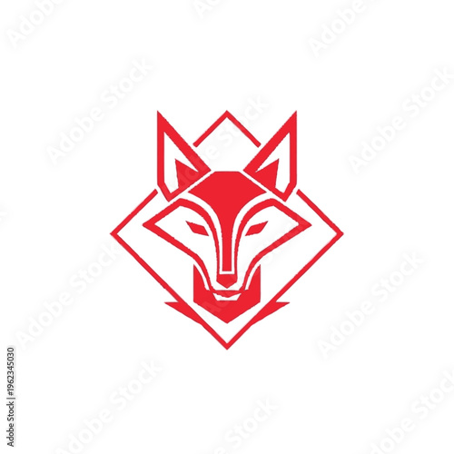 Red Fox Head Logo Design.