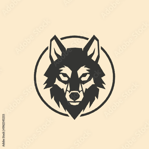 Wolf head logo design animal.
