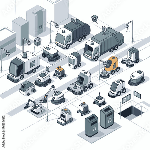 Collection of Autonomous Cleaning and Sanitation Robots.