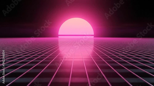 Retro Synthwave Sunset - A Nostalgic Journey into the 80s.