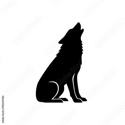 Howling Wolf Silhouette