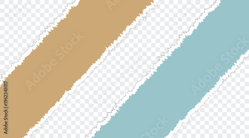 Torn paper vector, layered design. Ripped paper texture Vector isolated illustration,