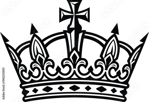 Vector graphic illustration of four icons for upload, download, confirm, and cancel actions in a simple design