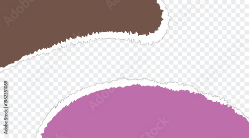 Torn paper vector, layered design. Ripped paper texture Vector isolated illustration,