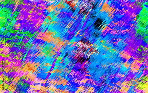 Abstract fluid streak texture background. Colorful diagonal liquid motion pattern. Vibrant digital paint design