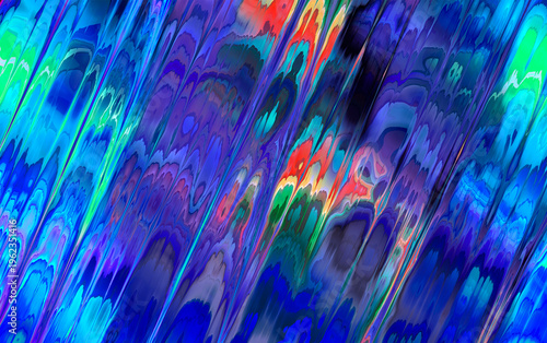 Abstract fluid streak texture background. Colorful diagonal liquid motion pattern. Vibrant digital paint design