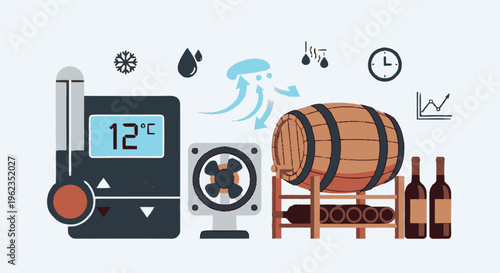 Wine Cellar Climate Control and Storage Equipment.