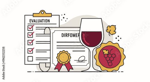 Wine Tasting Evaluation and Certification Document.