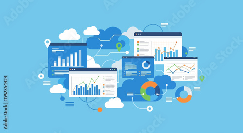 Data analysis and visualization on cloud platforms, business analytics and digital strategy