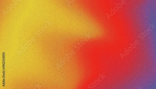 Bright colorful gradient red, yellow, and blue colors abstract background, noisy texture, vibrant, banner, backdrop design