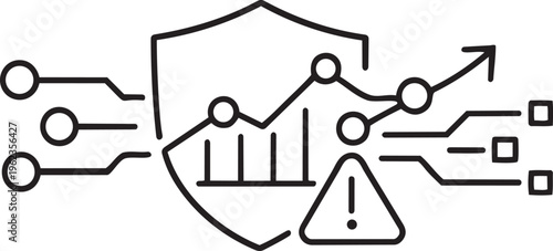 minimalist paperclip set with three clips on white background vector illustration