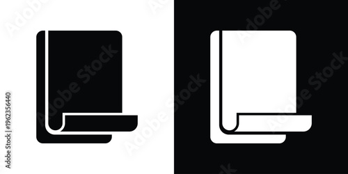 Vector illustration of two stacked sheets of paper with curled edges. Represents multiple documents, file copies, archives, content management, and administrative paperwork tasks.