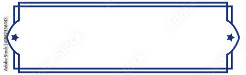 レトロな星装飾のクラシックフレーム素材