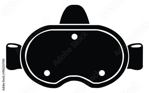 virtual reality headset icon, vr goggles device symbol for digital technology gaming and immersive experience concept