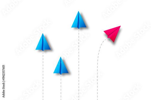 aereo di carta, inviare messaggio, concetto comunicazione, messaggio, cambiare direzione