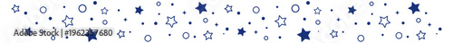かわいい星モチーフの横長シームレスパターン背景