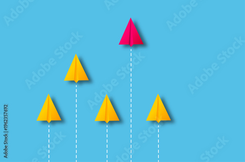 aereo di carta, inviare messaggio, concetto comunicazione, messaggio, cambiare direzione