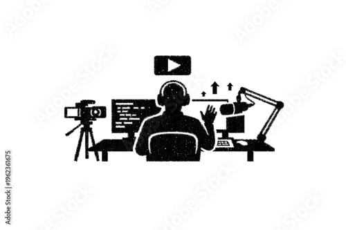 Minimalist Abstract Composition with Subtle Texture on Deep Black Background