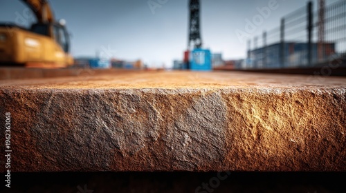 Construction Site in Motion - A Symbol of Progress and Growth