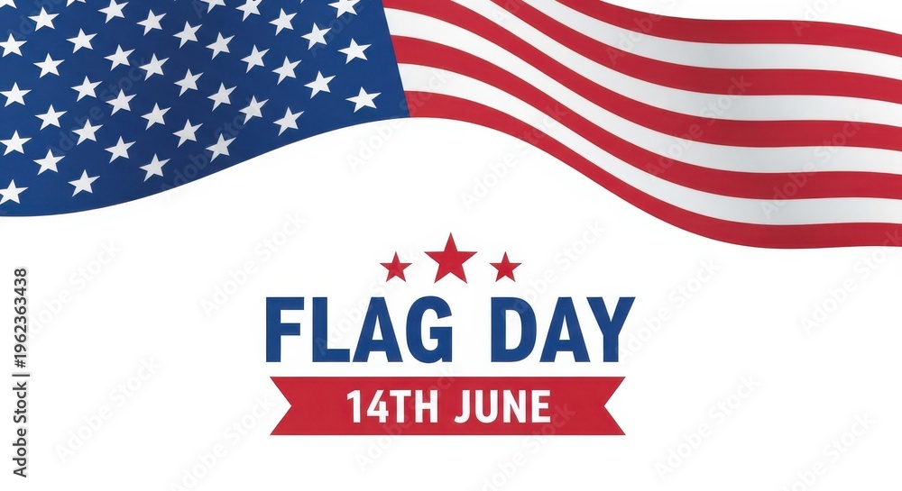 Fototapeta premium American flag day celebration on june 14th
