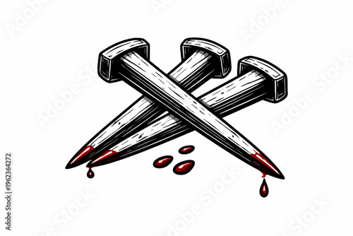 Three Crucifixion Nails Jesus Cross Good Friday Symbol