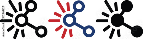 Molecular structures with bonds and atoms in a chemical compound representation