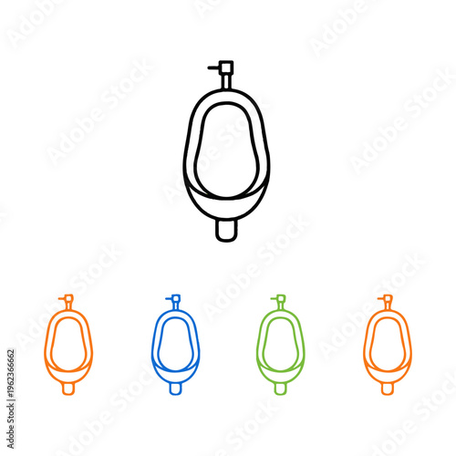 urinal icons set in different colors
Vector set icon in different colors on a white background