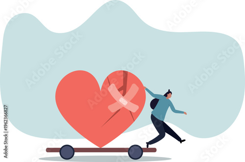 Move on or forget and forgive, open for new relationship, heal or cured from heart broken or divorce and relationship problem.human life and situation.