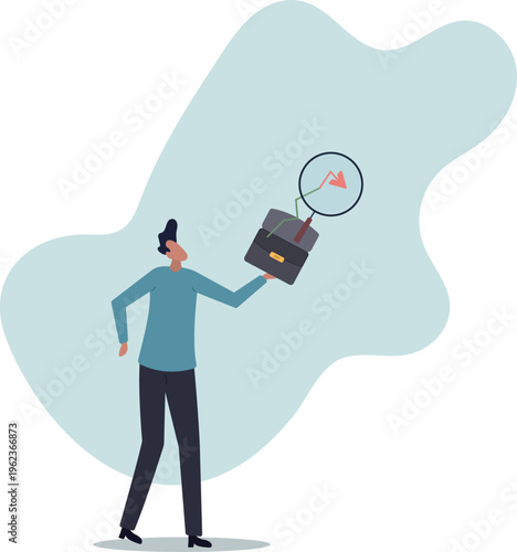 Stock market or Cryptocurrency decline, down turn or economic recession, market plunge signal,human life and situation.