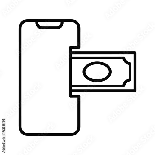 Mobile phone displaying a digital wallet with a credit card interface