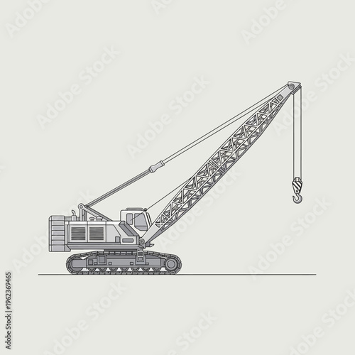 Crawler Crane Construction Vehicle Heavy Machinery Lifting Equipment Industrial Machine