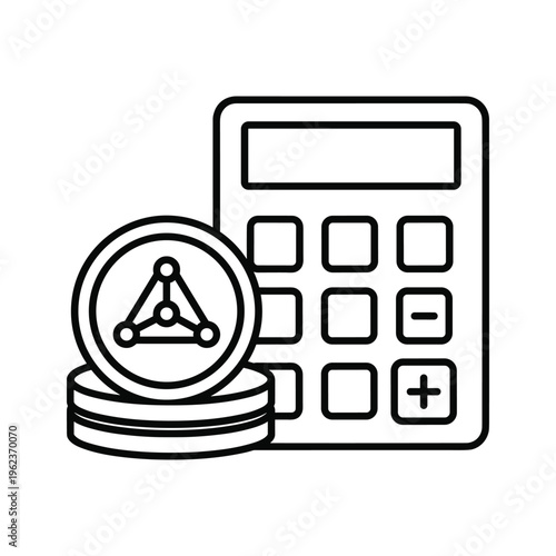 Financial analysis combining blockchain technology and calculator operations