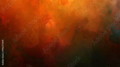 Vector Abstract fiery art piece conveys passion, warmth, artistic impression with vivid hues blend in painterly strokes that evokes strong emotions