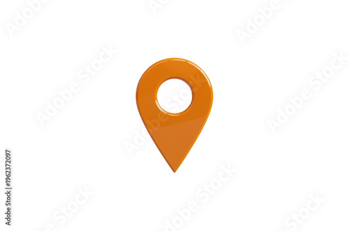 Free Download Orange 3d location pin on transparent background - GFXLoad