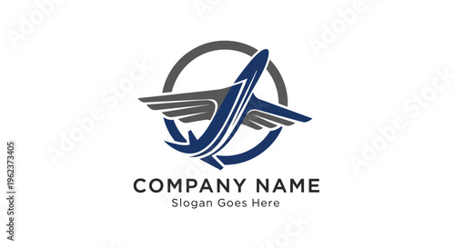 Free Download Airplane logo design with company name. - GFXLoad