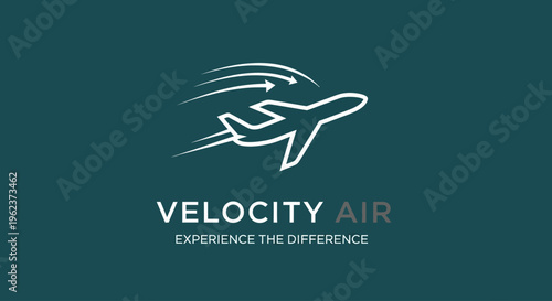 Velocity Air travel company logo design.