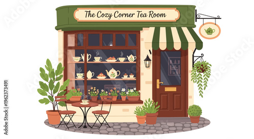 The Cozy Corner Tea Room exterior.