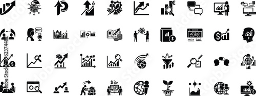 Comprehensive collection of business, growth, and analytics icons