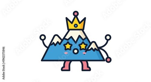Cartoon Mountain King Character Design.