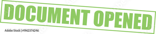 Vector document opened rubber stamp style text graphic, access granted, white background