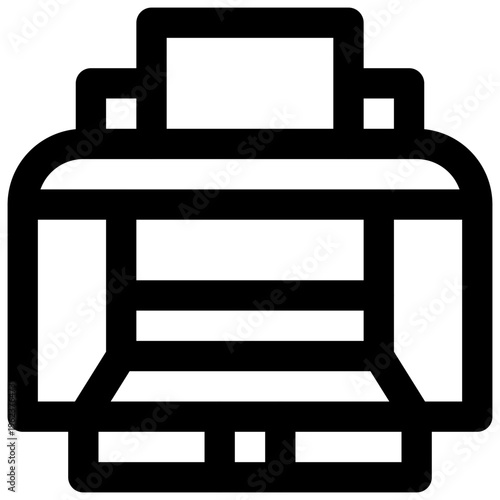 Printer. Editable stroke vector icon.