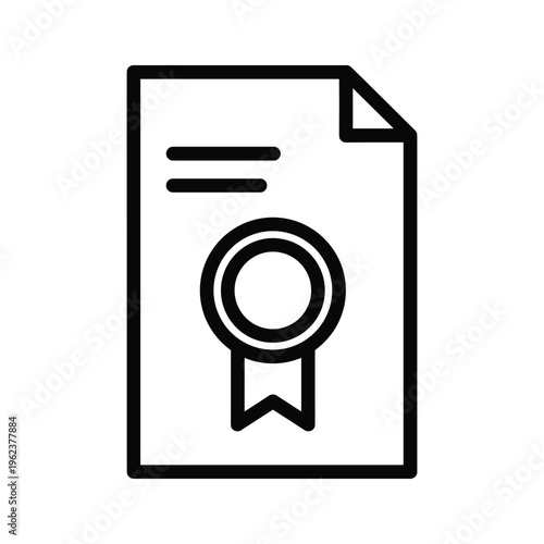 A document with a ribbon seal symbolizing certification or official approval