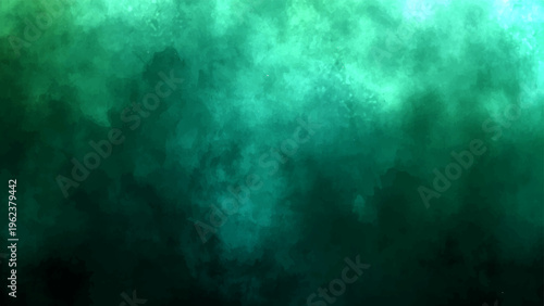 Abstract swirling smoke creates an emerald green backdrop and artistic cloudy texture and dark fog atmospheric depth and vibrant gradients and dynamic movement.