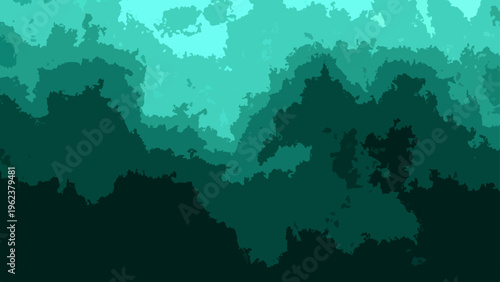 Abstract teal gradient landscape with dynamic textures and moody teal tones with layered and textured surface artistic design.