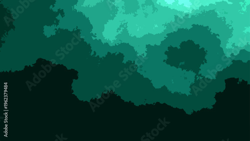 Abstract teal watercolor landscape creates artistic backdrop and smooth texture of layered design and blended hues soft gradient color palette calming effect minimal modern design for wallpaper.