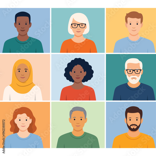 Diverse group of people with different backgrounds and ages