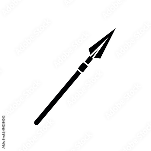 Black silhouette of a sharp spear weapon.