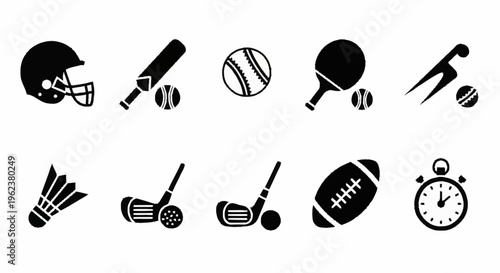 Various sports equipment icons on white background for design Whisk etm2utnivmmjvty50ynkjwotedn5qtljvtz10co