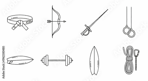 Medieval combat gear including swords and shields on display for historical reenactment events.