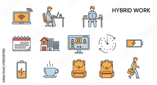 Remote worker in home office space.